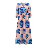 Plus Size Bohemian V-Neck Summer Maxi Dress