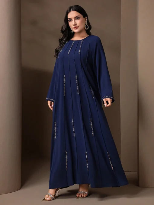 Plus Size Women Luxury Loose Abaya Arabian Party Dress