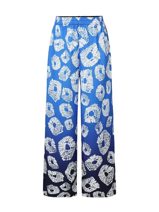 Plus Size   Vintage Printed Sleeveless Pants Set - Image 4