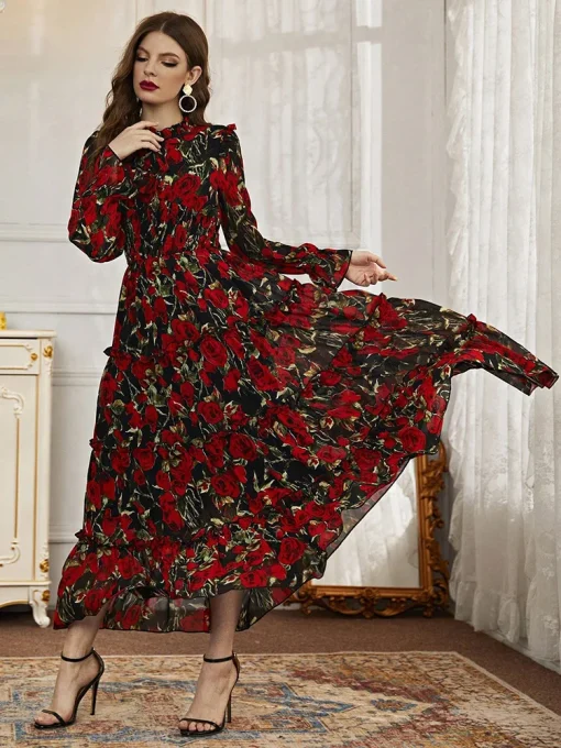 Elegant Floral Party Maxi Dress for Summer and Holidays - Image 5