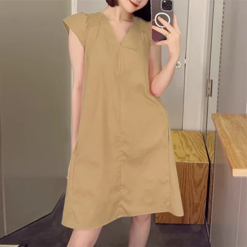 Summer V-Neck Casual Mini Sundress for Women - Image 7