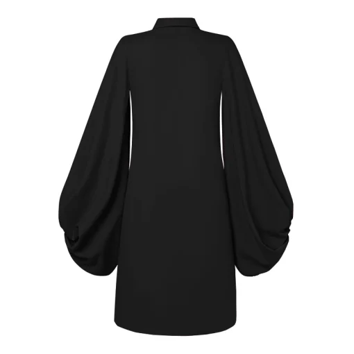 Women Elegant Long Sleeve Shirt Dress for Parties - Image 5