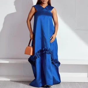 Elegant Summer Satin Maxi Dress for Special Occasions