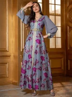 Elegant Embroidered Floor-Length Dress for Special Occasions
