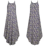 Summer Party Asymmetrical Halter Bohemian Sleeveless Maxi Dress