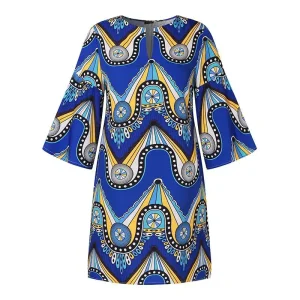 Plus Size Sexy Printed Summer Mini Dress