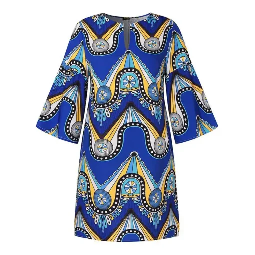 Plus Size Sexy Printed Summer Mini Dress