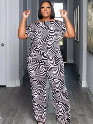 Plus Size Summer 2-Piece Matching Set for Women