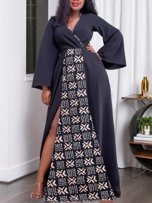 Plus Size Long Sleeve Oversized Maxi Dress for Women