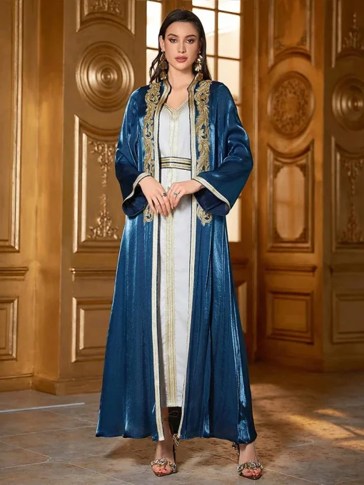 Women's Floor-Length Two-Piece Middle Eastern Eid Dress