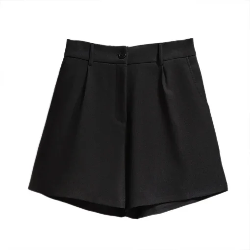 Plus Size Summer Casual High-Waisted Wide-Leg A-Line Shorts - Image 6