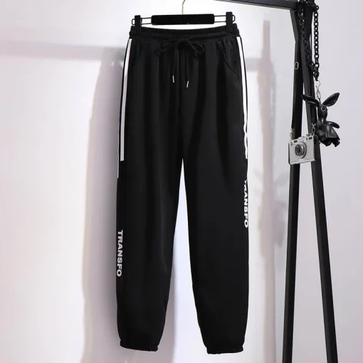 Plus Size Women's Spring Autumn Loose Casual Sports Pants