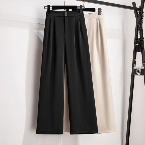 Plus Size Women's High-Waist Loose Business Pants - Image 2