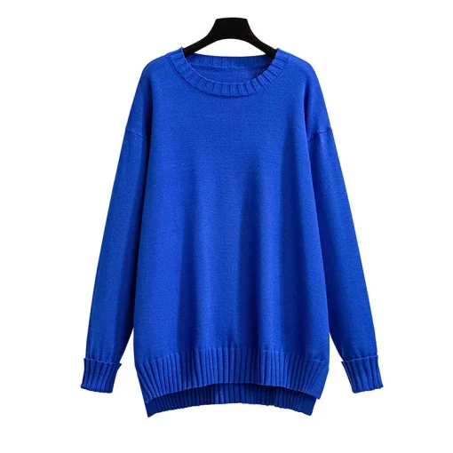 Plus Size Women's Spring Autumn Loose Pullover Knitted Sweater - Image 6