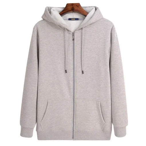 Plus Size Women's Fleece Hooded Cardigan Zipper Sweatshirt