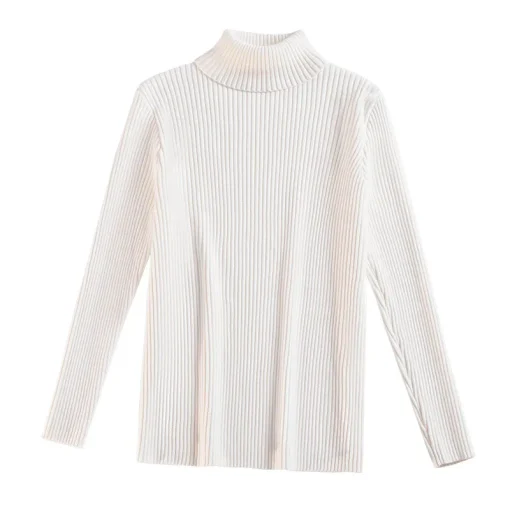 Plus Size Loose Turtleneck Long Sleeve Knitted Sweater - Image 6