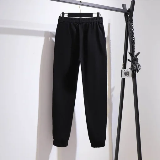 Plus Size Women's Spring Autumn Loose High-Waist Cargo Pants - Image 2