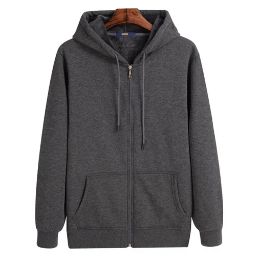 Plus Size Women's Fleece Hooded Cardigan Zipper Sweatshirt - Image 5