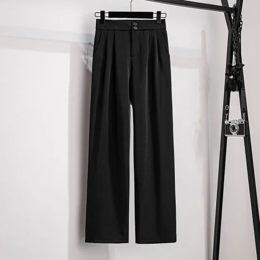 Plus Size Women's High-Waist Loose Business Pants