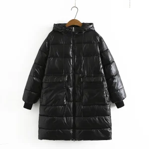 Plus Size Women’s Winter Parka Loose Hooded Cotton-Padded Coat