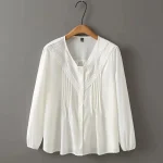 Women's Plus Size Lace V-Neck Chiffon Blouse