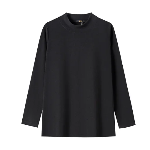 Plus Size Women's Warm Long-Sleeved Autumn Winter T-shirt - Image 3