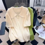 Plus Size Loose Short Sleeve Shirt-Dress for Summer