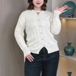 Fashion Hollow Sweater Women Plus Size O-Neck Pullover