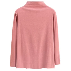 Plus Size Solid Color Velvet Fabric Casual Tops