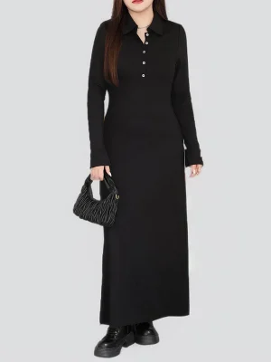 Women's Plus Size Curvy Slim Waist A-Line Swing Dress