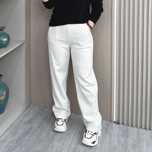 Women’s Elastic Waist Loose Casual Sweatpants Straight Leg - Image 5