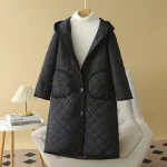 Plus Size Women’s Hooded Parka Winter Cotton-Padded Coat