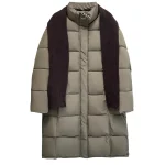 Plus Size Women’s Winter Loose Cotton-padded Parka with Knitted Hat