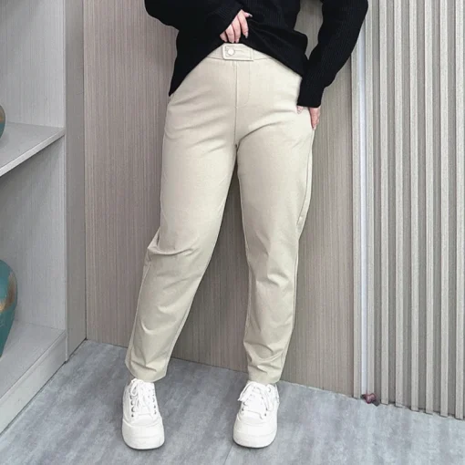 Plus Size Harem Pants for Women, High Waist Casual Trousers - Image 5