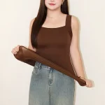 Plus Size Women's Push-up Seamless Slim Square Collar Tank Top
