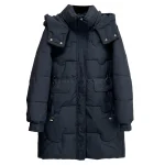 Plus Size Women's Long Hooded Winter Cotton-Padded Parka Coat