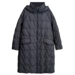 Plus Size Women Down Coat Hooded Z Pattern Winter Jacket