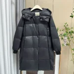 Plus Size Women’s Down Coat Winter Thick Hooded Long Jacket