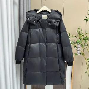 Plus Size Women’s Down Coat Winter Thick Hooded Long Jacket