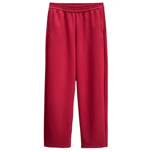 Women's Plus Size High Waist Straight Leg Casual Sweatpants - Image 6