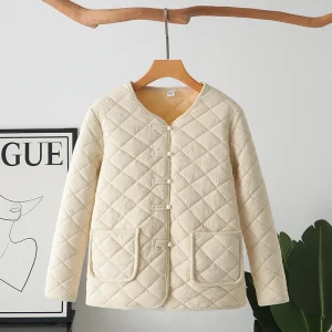 Plus Size Women’s Winter Padded Jacket Chinese Style Coat