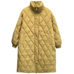 Plus Size Women’s Winter Down Coat Loose Argyle Stand Collar Jacket