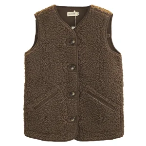 Plus Size Women's Sleeveless Fleece Vest Winter Plush Waistcoat
