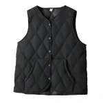 Fashion Plus Size Women’s Sleeveless Argyle Pocket Parka Vest