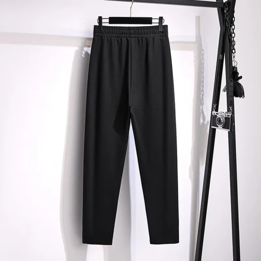 Plus Size Spring Autumn Loose Casual High Stretch Pants - Image 3