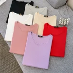 Plus Size Round Neck Long Sleeve Loose Bottoming Shirt