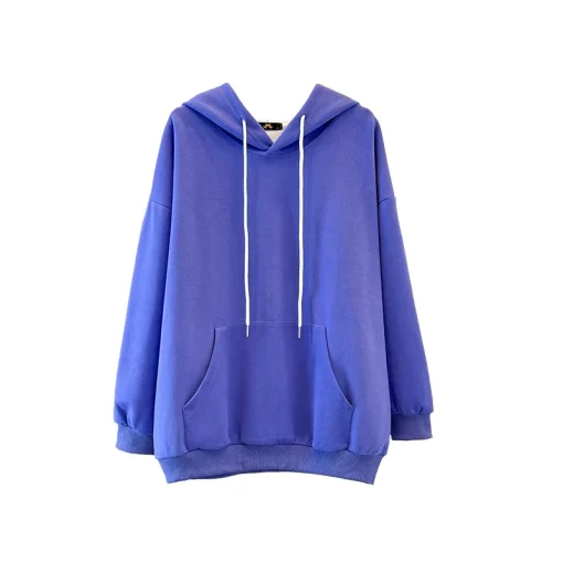 Plus Size Women's Hooded Loose Long Sleeve Sweatshirt - Image 6