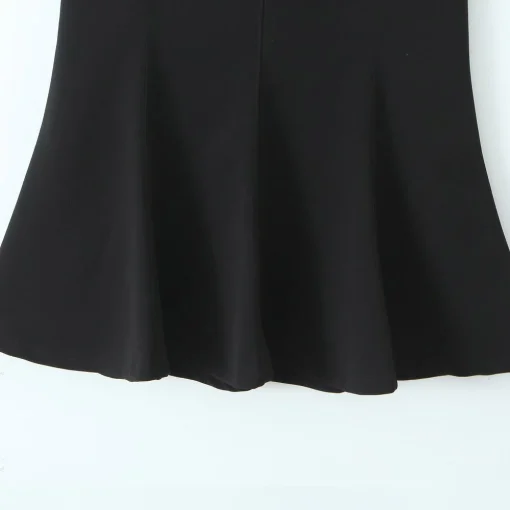 Black High Waist Mermaid Skirt for Women - Image 3