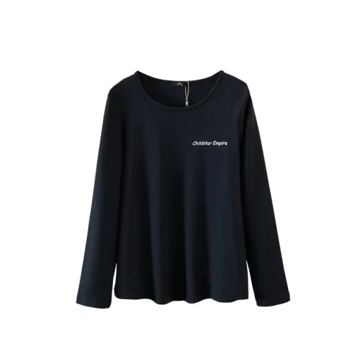 Plus Size Women's High Elasticity Long Sleeve Sweater T-shirt - Image 6