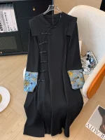 Plus Size Spring Autumn Loose Chinese Retro Qipao Dress